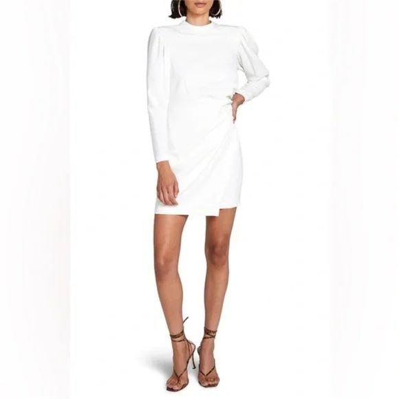 NWT A.L.C white Jane long sleeve dress sz 2 - Picture 13 of 13